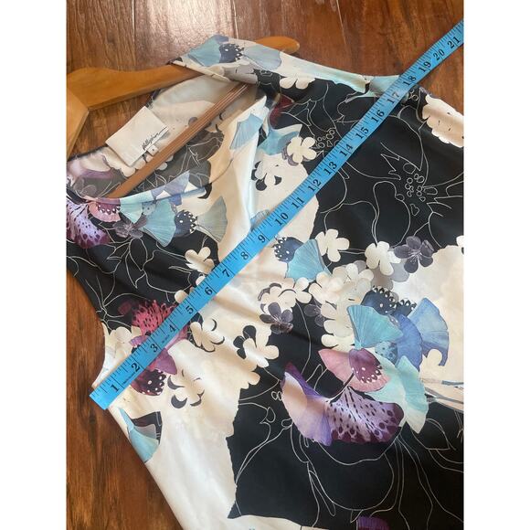 3.1 PHILLIP LIM Printed Silk Blouse Sleeveless Top Size 4 BEAUTIFUL FLORAL - Picture 5 of 6
